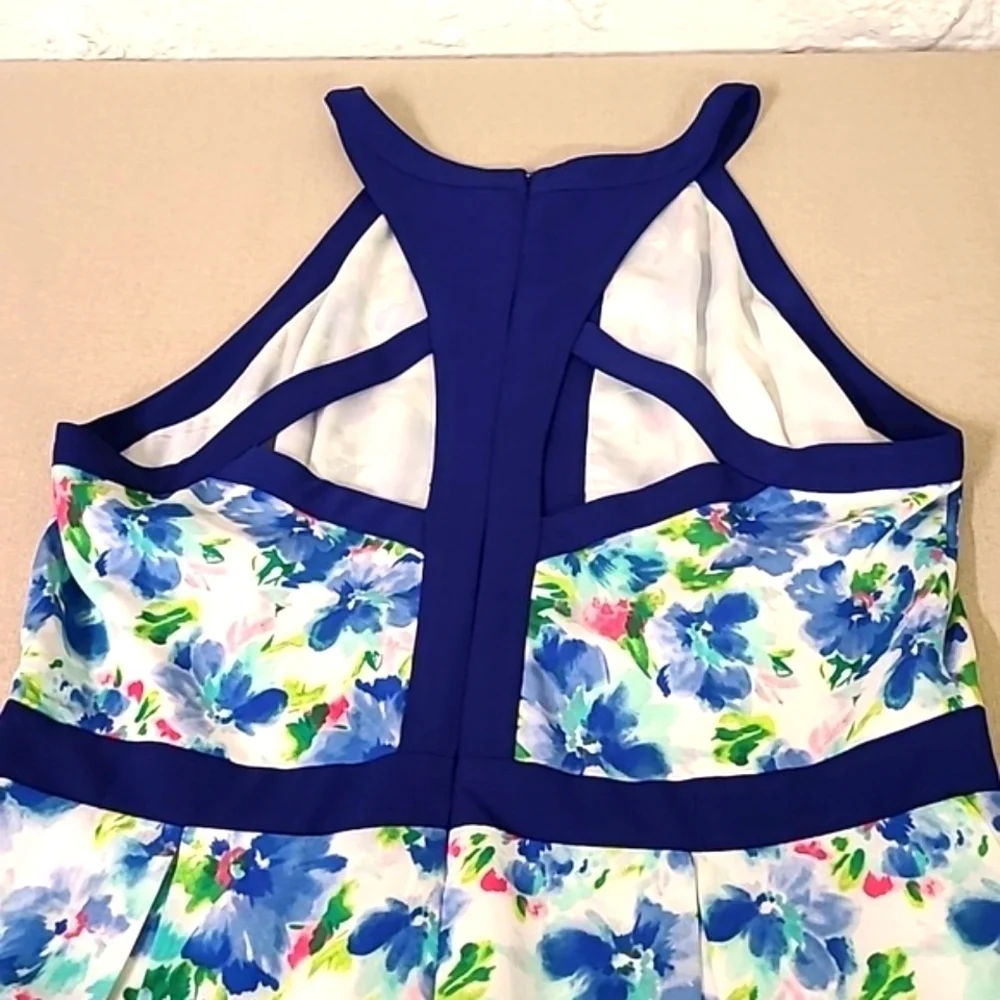 Adelyn Rae Dress Blue Pattern Large - Picture 5 of 8